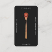 ケーターモダンシェフ木エレガントスプーンブラック 名刺 (正面)
