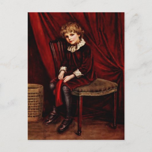 ケート・グリーナウェイ:赤い少年 ポストカード (正面)