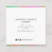 ケーパー·フローラ·ロゴ·ビジネス·カード スクエア名刺 (裏面)