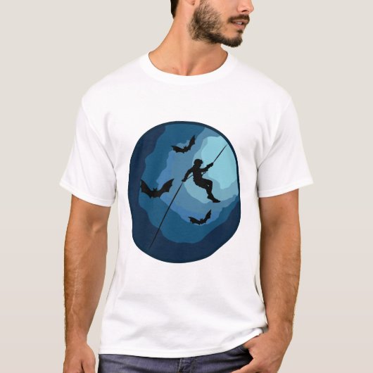 ケービングケーブスペランキングスペエオロジスポトリング Tシャツ (正面)