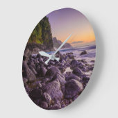 ケービーチアットサンライズカウアイハワイ ラージ壁時計 (傾斜)