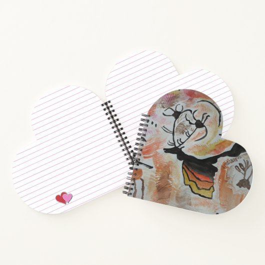 ケーブアート抽象芸術ハート ノートブック (内部)