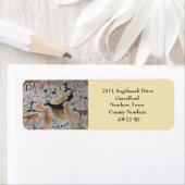 ケーブアート抽象芸術差出人住所ラベル ラベル (インサイチュ)