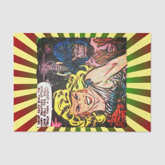 ケーブガール、ゴリラ、エレファントゴールデンエイジ漫画本 薄葉紙 (正面)