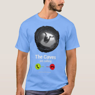 ケーブダイビングを呼び出している海フリーディヴィングDiv Tシャツ