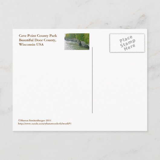 "ケーブポイント郡の公園"/美しいドア郡 ポストカード (裏面)