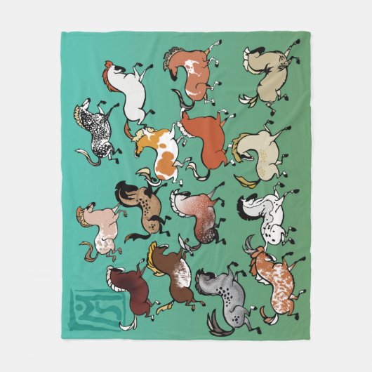 ケーブポニーフリースブランケット1 フリースブランケット (正面)