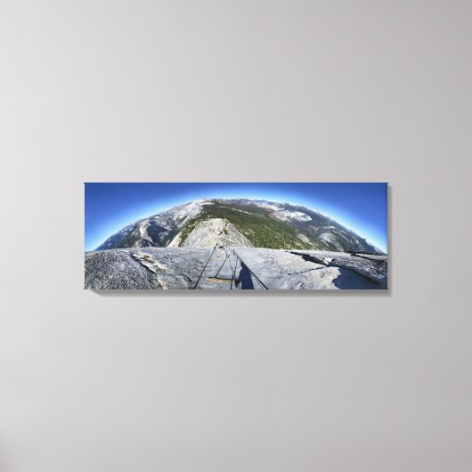 ケーブルから見下ろすハーフドーム – Yosemite キャンバスプリント (正面)