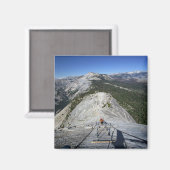 ケーブルから見下ろすハーフドーム – Yosemite マグネット (正面/裏面)