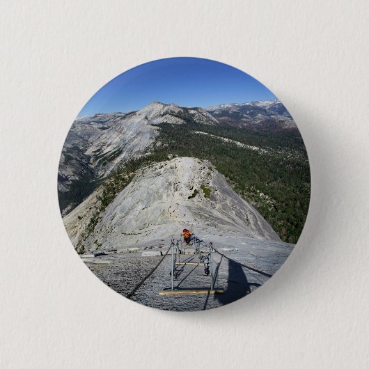 ケーブルから見下ろすハーフドーム – Yosemite 缶バッジ (正面)