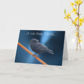 ケーブルのグリーティングカードでカラスを鳴らす カード (黄色い花)