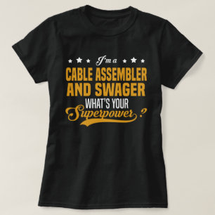 ケーブルアセンブラ及びスウェージャ Tシャツ