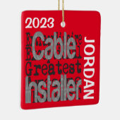 ケーブルインストーラの異常カスタム セラミックオーナメント (右)