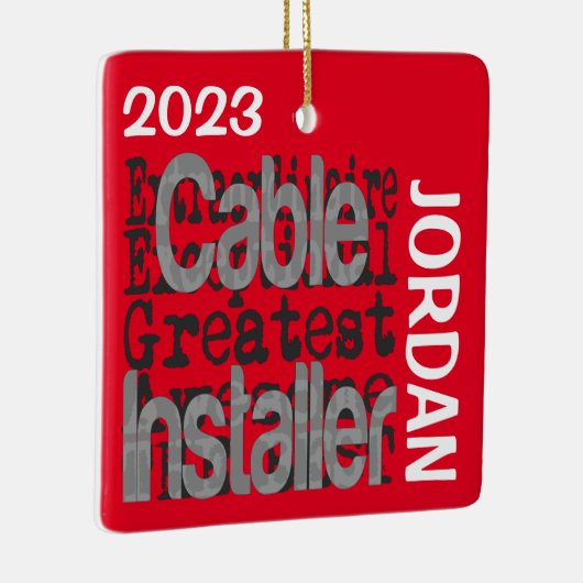 ケーブルインストーラの異常カスタム セラミックオーナメント (右)