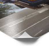 ケーブルカーはハイド通りをサンでチャグアップ フォトプリント (角)