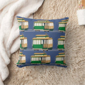 ケーブルカーパターン クッション (ブランケット)