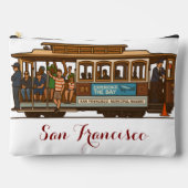 ケーブルカープリントカットソーバッグ アクセサリーポーチ (正面)