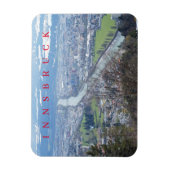 ケーブルカー冷蔵庫用マグネットから見たインスブルック マグネット (縦)