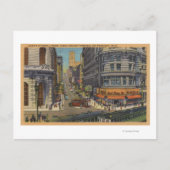 ケーブルカー市場とパウエル通り ポストカード (正面)