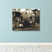 ケーブルカー キャンバスプリント (インサイチュ (ウッドフロア))