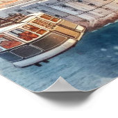 ケーブルカーDubrovnikクロアチアの水色 ポスター (角)