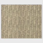 ケーブルニットセーター ラッピングペーパー (フラット)