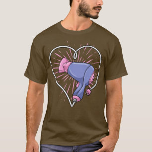 ケーブル付きヘアドラ食べ物を与えイヤ及びハート Tシャツ