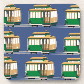 ケーブル図解入りの、写真付きのカーのパターン コースター (正面)