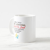 ケーブル技師の名前入りギフト コーヒーマグカップ (正面左)