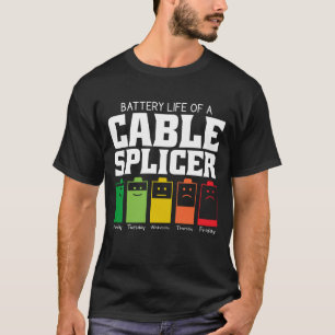ケーブル接続器の電池寿命 Tシャツ