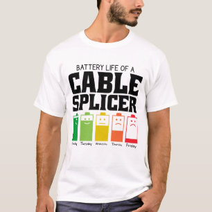 ケーブル接続器の電池寿命 Tシャツ