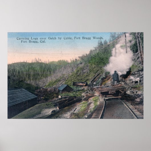 ケーブル運でガルチの上のランバージャックのログ ポスター (正面)