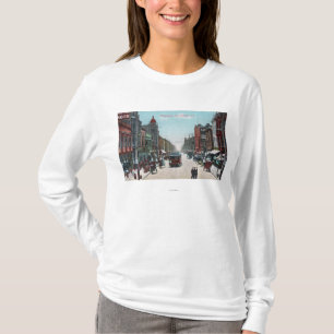 ケーブル・カーが付いているワシントン州の通りの眺め Tシャツ