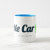 ケーブル・カーは行きます! 白いマグ ツートーンマグカップ (中央)