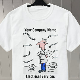 ケーブルTシャツ付き電気技師 Tシャツ