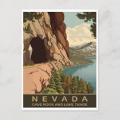 ケーブロックとレイクタホネバダ，旅行 ポストカード (正面)