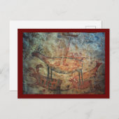 ケーブ絵画のロックアート ポストカード (正面/裏面)