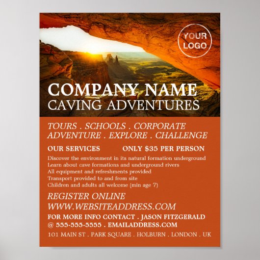 ケーブCaving Adventure 広告'sの洞窟 ポスター (正面)