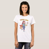 ケープを着たスーパーママ 母の日ユーモア Tシャツ (正面フル)