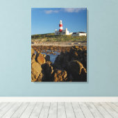 ケープアグルハスライトハウスウエスタンケープ キャンバスプリント (インサイチュ (ウッドフロア))