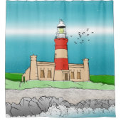 ケープアグルハスライトハウス シャワーカーテン (正面)