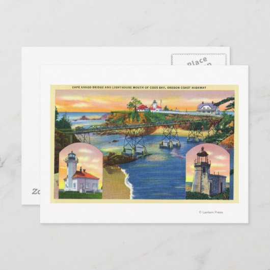 ケープアラゴブリッジアンドライトハウスマウス ポストカード (正面/裏面)