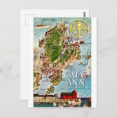 ケープアンマサチューセッツヴィンテージはがき ポストカード (正面/裏面)