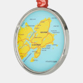 ケープアン グローセスター地図 メタルオーナメント (左)