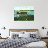 ケープエリザベスビューオブツーライトハウス キャンバスプリント (インサイチュ (寝室))