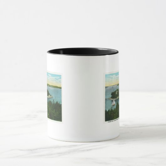 ケープエリザベスビューオブツーライトハウス マグカップ (中央)