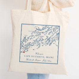 ケープエリザベスメイン目的地の結婚式へようこそ トートバッグ
