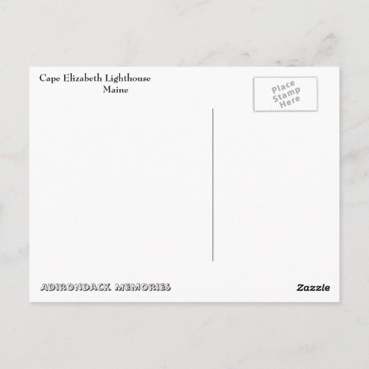 ケープエリザベスライトハウス ポストカード (裏面)