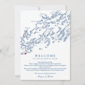 ケープエリザベス結婚メインのウェルカム日程 サンキューカード (正面)