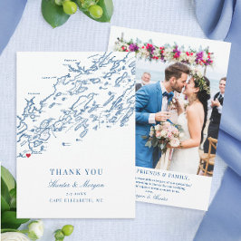 ケープエリザベス結婚メインズフラットサンキューカード サンキューカード